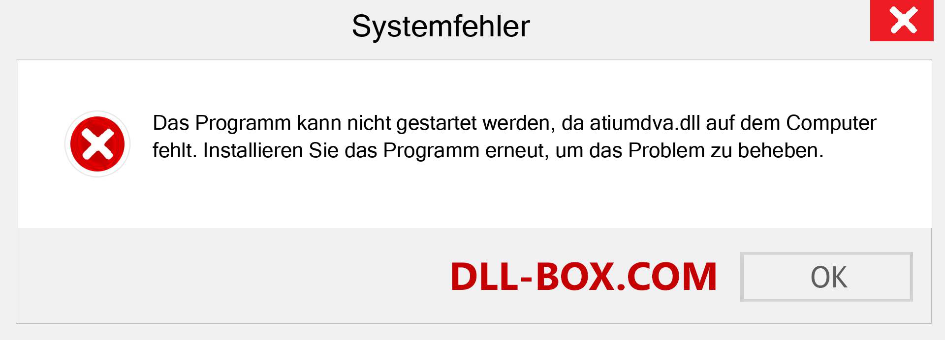 atiumdva.dll-Datei fehlt?. Download für Windows 7, 8, 10 - Fix atiumdva dll Missing Error unter Windows, Fotos, Bildern